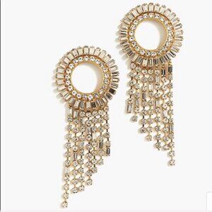 J. Crew | Baguette crystal sunburst earrings | NWOT